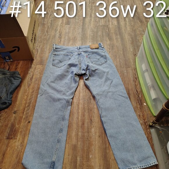 JEANS LEVI'S 501 36W 32L #14 - Picture 1 of 2